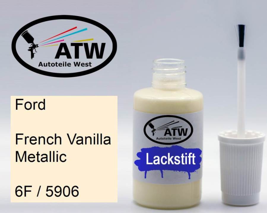 Ford, French Vanilla Metallic, 6F / 5906: 20ml Lackstift, von ATW Autoteile West.